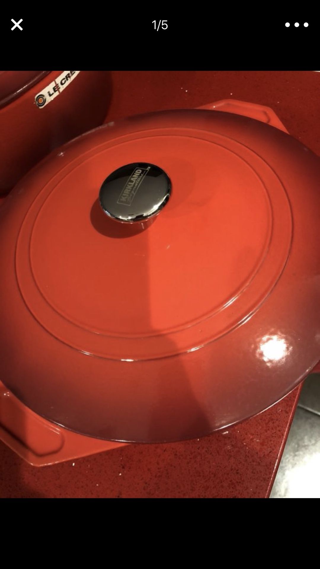 Kirkland Signature 8QT Cast Iron Dutch oven & 6.5 Qt Round Enameled