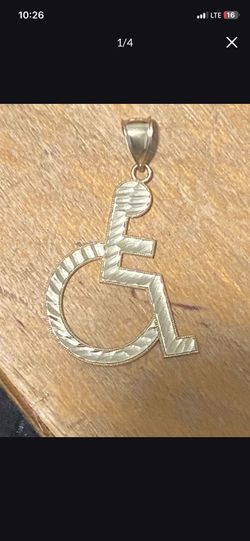 Gold wheel chair medallion