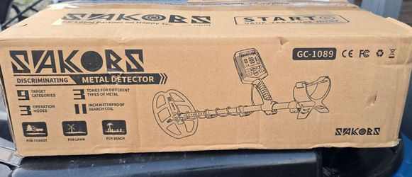 SAKOBS Metal Detector for Adults, Professional Foldable Waterproof Metal Detector with 11" IP68 DD Coil, Backlit LCD Target ID, 12.8" Deep Search Gold