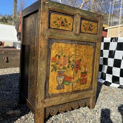 Hand painted dresser table cabinet buffet sideboard