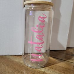 Personalized Glass Can