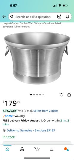 Double Wall Stainless Insulated For Drinks/parties 