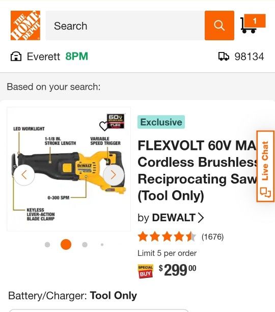 Dewalt 60v Saw Zall