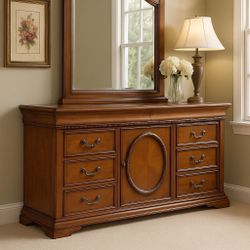 Solid Wood Dresser with Mirror –– Priced to Sell ($350) NOW $149