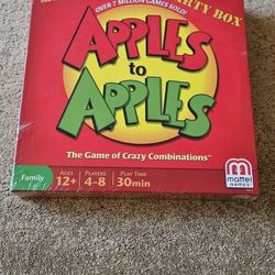 Mattel Games Apples To Apples Party Box The Game of Crazy Combinations Family Fun. New & SEALED!