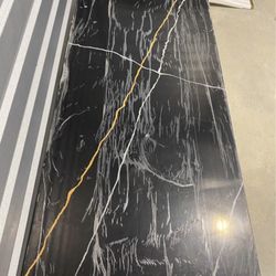 New Marble coffee table rectangular polished black (W)30”(L)78”(H)16” 