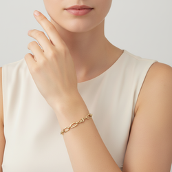 14K Yellow Gold 8" Infinity Open Link Bracelet