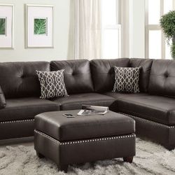 BRAND NEW 3PC SECTIONAL SOFA SET WITH OTTOMAN INCLUDED $599