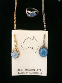 Australian opal jewelry necklaces
