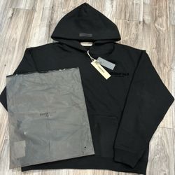 Black Essentials Hoodie 📲