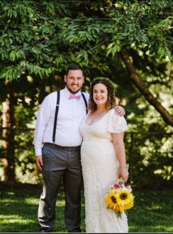 Lena Medoyeff Silk & Lace Wedding Dress