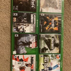 Xbox one games good conditions almost no scratches 