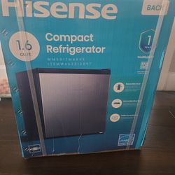 Hisense 1.6 Cu ft Single Door Mini Fridge, Black, 