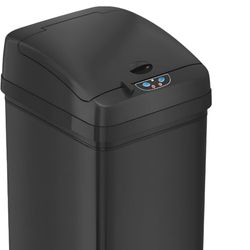 BLACK STAINLESS STEEL, TOUCHLESS KITCHEN TRASH BINS! 14gallon Capacity Per Bin!
