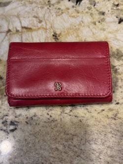 Hobo Jill Trifold Red Leather Women’s Wallet.