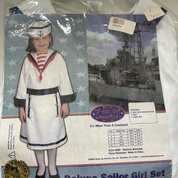 Girls Sailor Halloween Dress-Up Costume