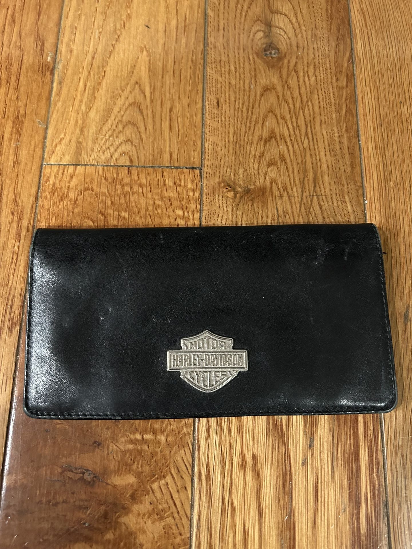 Harley Davidson Leather Wallet Money Holder Bi-Fold Bifold Vintage Y2K 2001