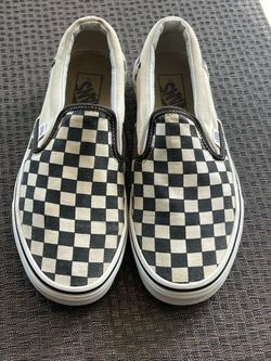 Vans slip on black n white checkers