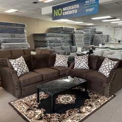 BROWN SOFA LOVESEAT SALE‼️