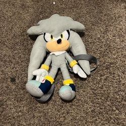 silver sonic plushie backpack 