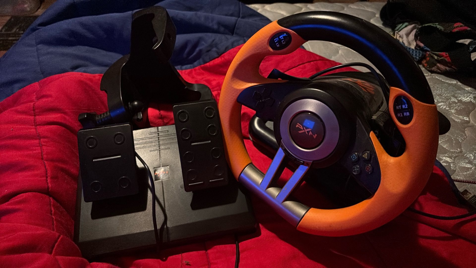 Trying To Sell Didn’t Use That Much Still Is Good Shape Pretty Much Brand New Rxn Gaming Stering Well Works On All Gaming Systems