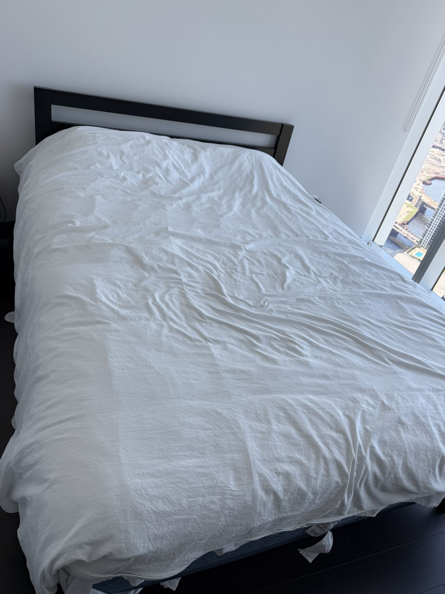 Queen IKEA Bed Frame And Diamond Tempur Pedic Mattress