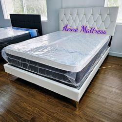 NEW QUEEN PILLOW TOP MATTRESS AND BOX SPRING