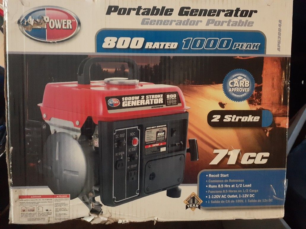 All Power 1000 W 2 stroke portable generator