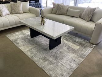White-Dark Brown Coffee Table
