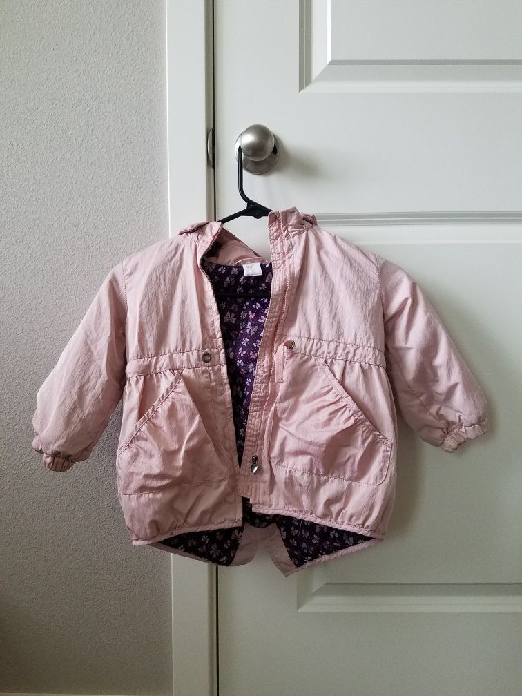 Light pink fall jacket/ hat