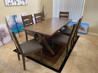 Beautiful Brand New Solid Wood 7pc Dining Set