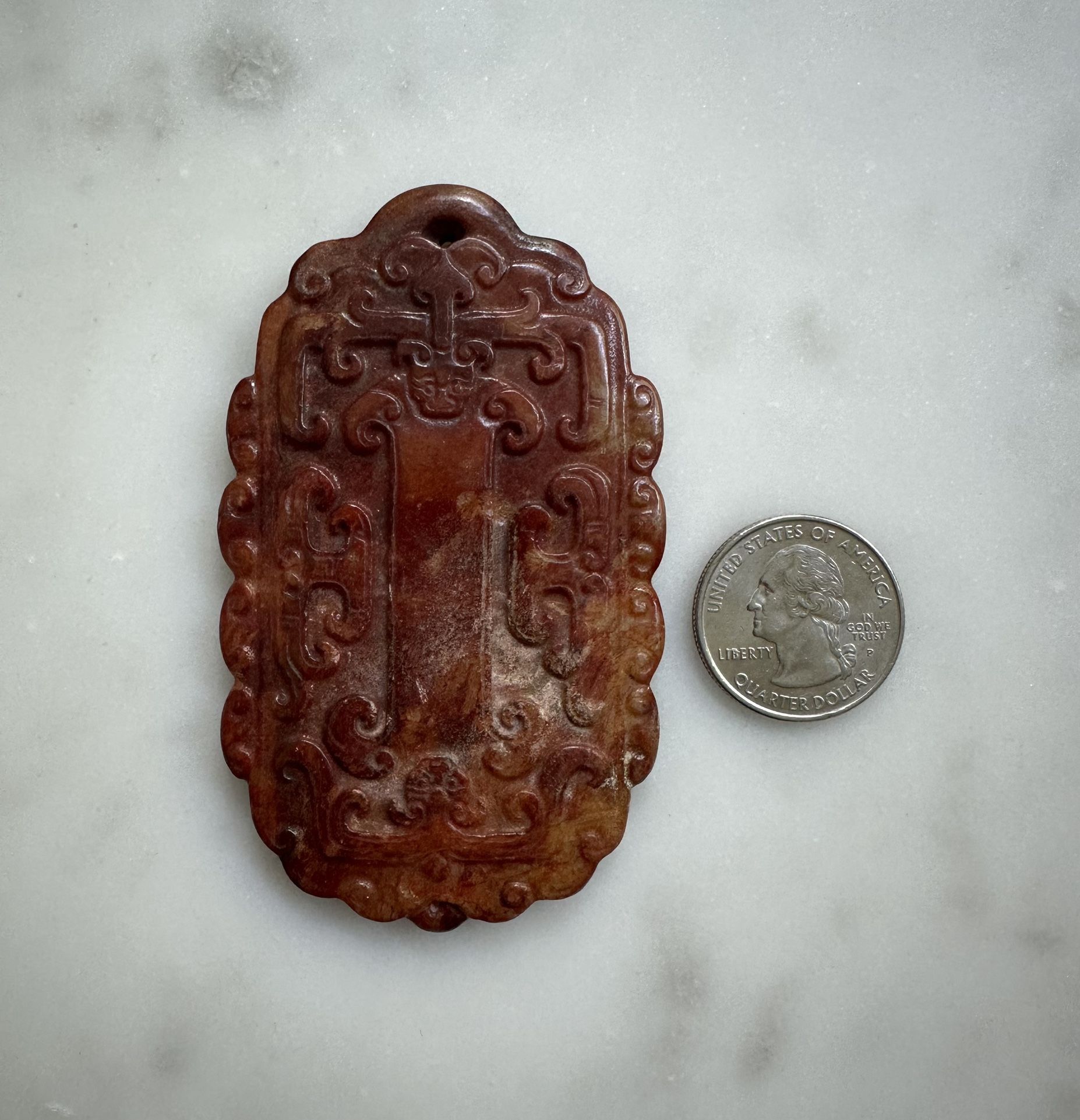 Carved Chinese Stone pendant