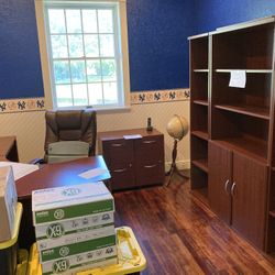 Office Desk And Wall Unit