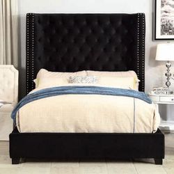 Velvet Tufted Bed