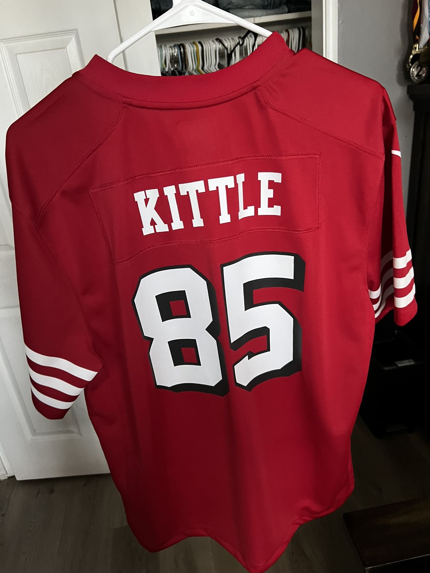 selling these george kittle jersey for 120!! or text me we can make some offers🫡
