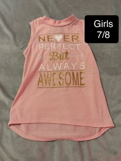 Youth girls 7/8 sleeveless shirt