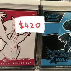 Pokemon center black bolt white flare elite trainer box set