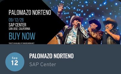 Palomazo Norteño SAP center tickets for sale