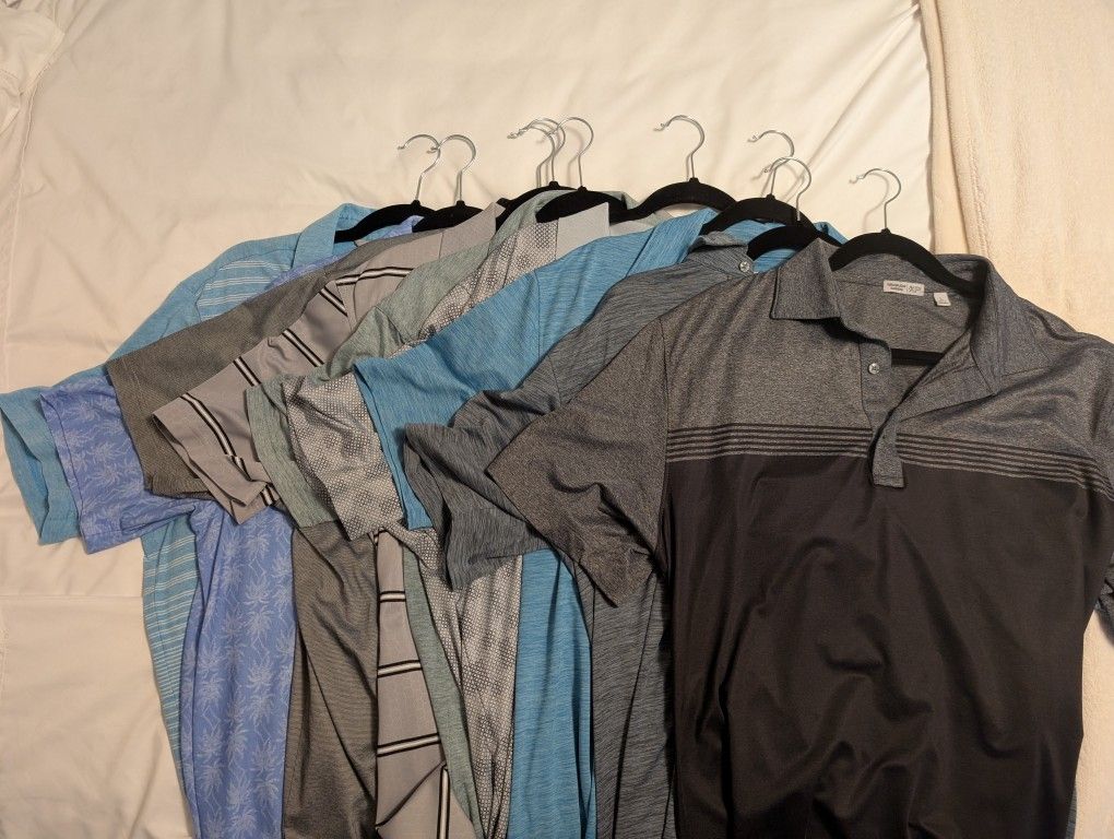 10 Size L Polo Golf Shirts In Really Good Condition