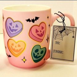 Halloween Heart And BAT Mug