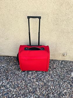 Red Soft-Side Rolling Carry-On Luggage