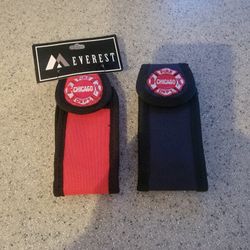 Two Brand New Chicago Fire Department Pocket Knife Cases. No Knife Included.