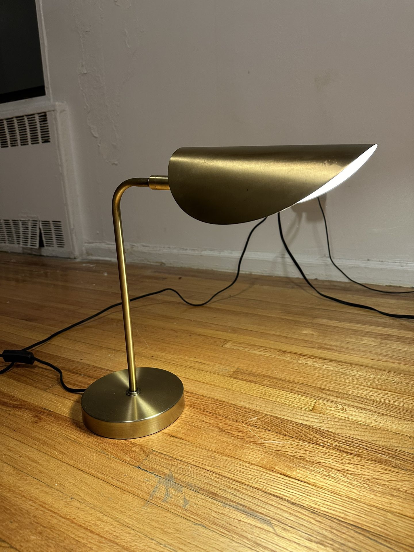 Mid Century Modern Gold Desk Light