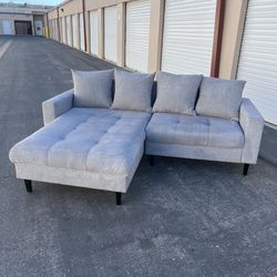 Grey IKEA sectional sofa w/ chaise  ( can deliver for $10 )