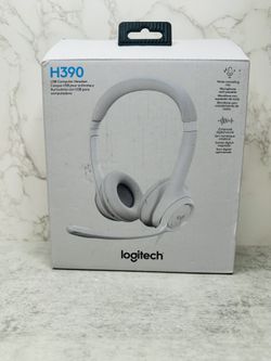 Logitech H390 White Over the Ear Headset