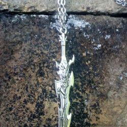 Chain Necklace With Sword Pendant