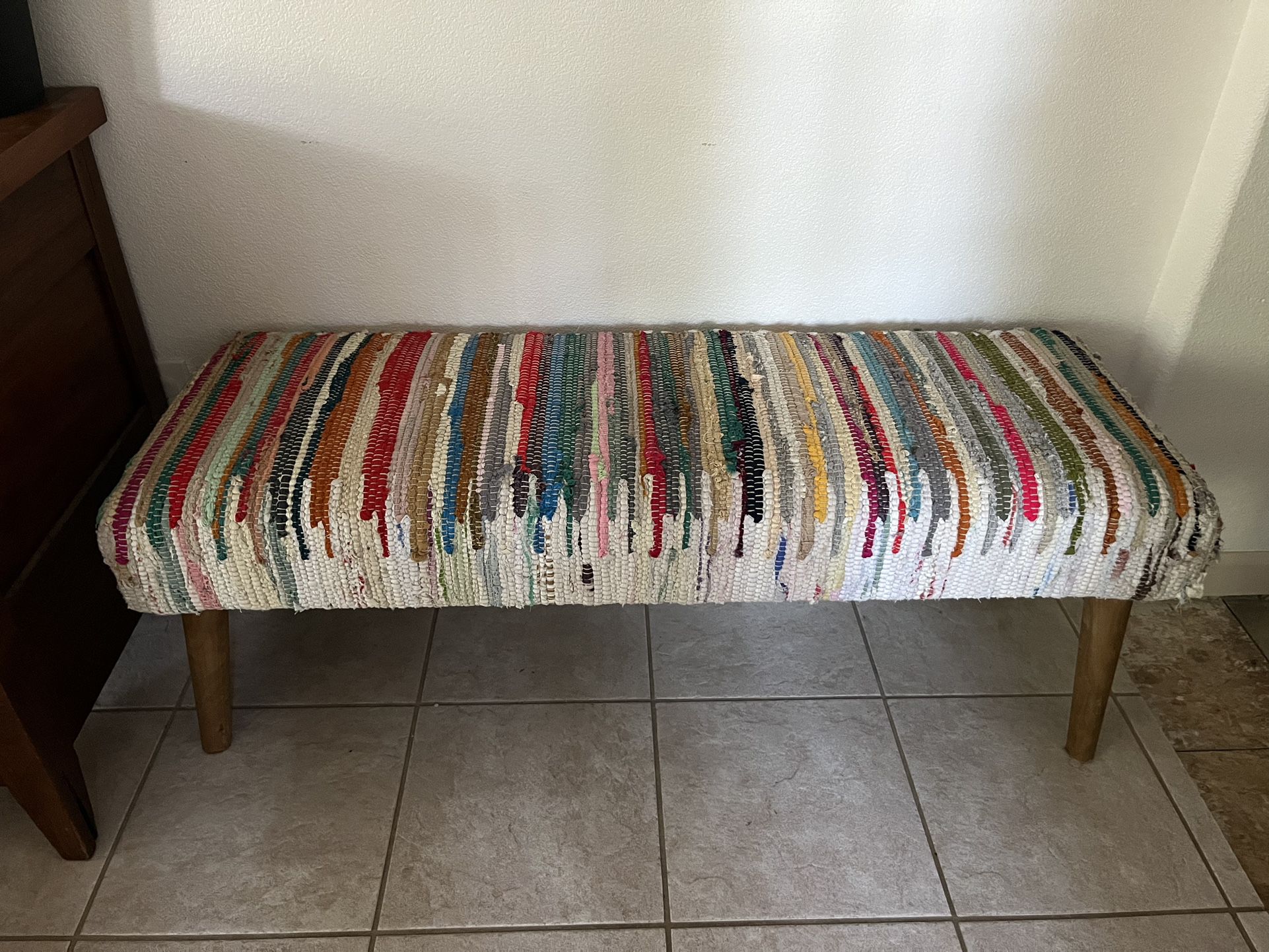 Fabric Colorful Bench