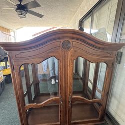 Ethan Allen Glass China Hutch