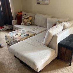 Jerome’s Furniture, Sectional Couch, And Ottoman. 