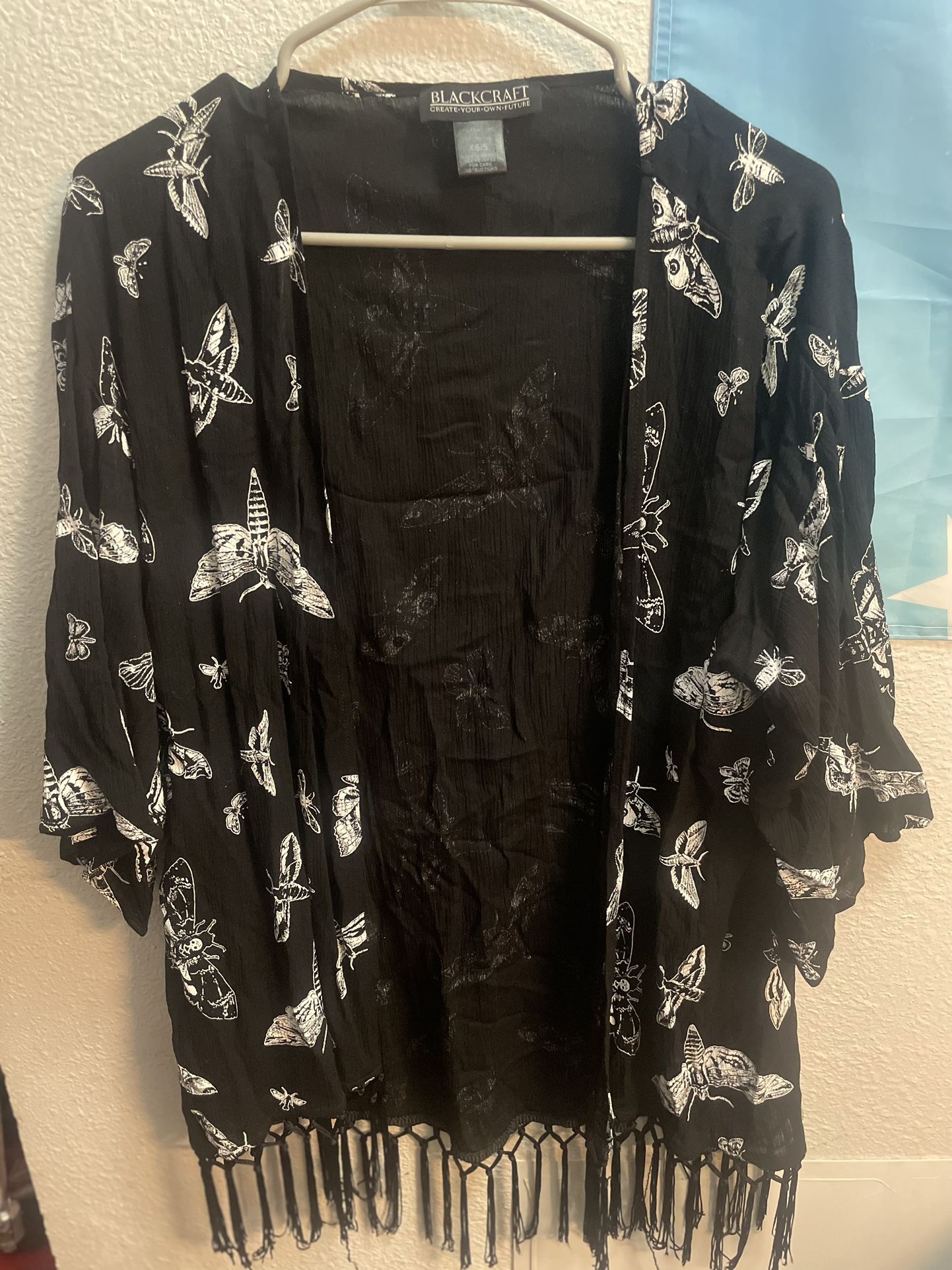 Blackcraft Cult Womens XS/S Death Moth Kimono Top